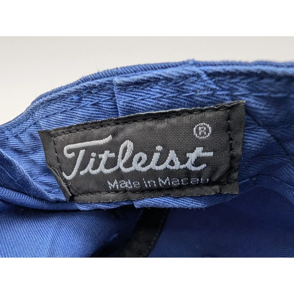 Titleist Golf Hat Blue Cotton Twill Embroidered Logo XL Made in Macau